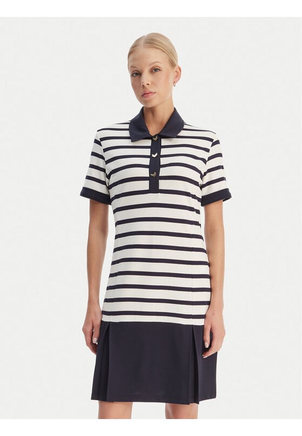 Liu Jo Sport Sukienka codzienna TA6125 J3867 Granatowy Regular Fit. Okazja: na co dzień. Kolor: niebieski. Materiał: wiskoza. Typ sukienki: sportowe, proste. Styl: casual, sportowy