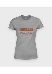 MegaKoszulki - Koszulka damska I love Chocolate. Materiał: bawełna #1