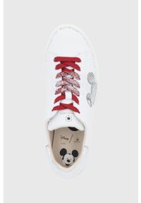 MOA Concept Buty skórzane kolor biały na płaskiej podeszwie. Nosek buta: okrągły. Zapięcie: sznurówki. Kolor: biały. Materiał: skóra. Obcas: na płaskiej podeszwie