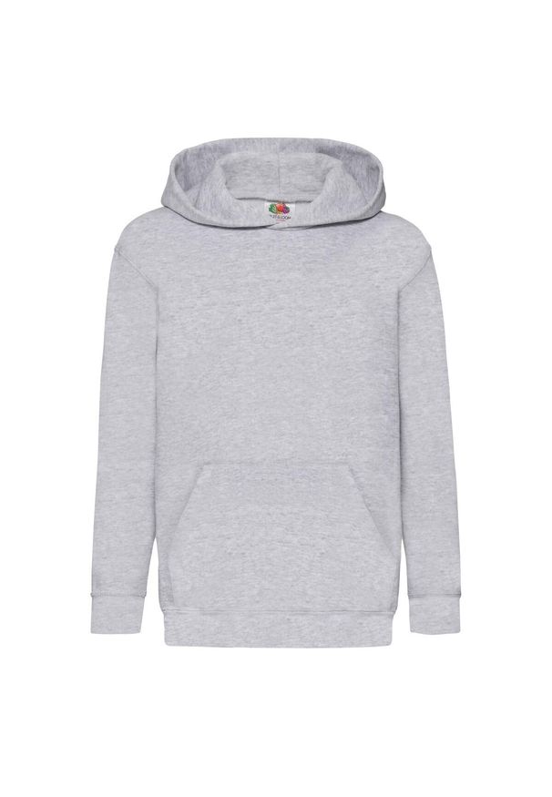 FRUIT OF THE LOOM - Bluza Z Kapturem Classic 260 Dla Dzieci. Typ kołnierza: kaptur. Kolor: szary. Sport: joga i pilates