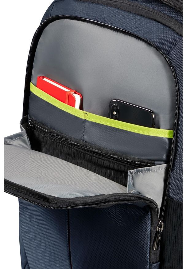 Plecak Samsonite 155197 1090 17.3'' Guardit 3.0 granatowy. Kolor: niebieski. Materiał: materiał, tkanina. Styl: biznesowy, casual, klasyczny