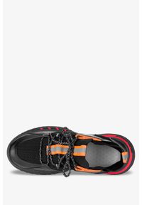 Casu - Czarne buty sportowe sznurowane casu 8-11-21-b. Kolor: czarny