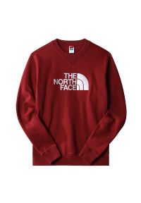 Bluza The North Face Drew Peak Crew 0A4SVR6R31 - bordowa. Typ kołnierza: bez kaptura. Kolor: czerwony. Materiał: bawełna. Styl: elegancki. Sport: wspinaczka #1