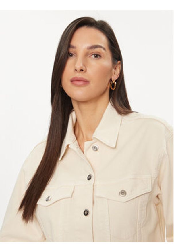 United Colors of Benetton - United Colors Of Benetton Kurtka jeansowa 25Z2DN05C Écru Regular Fit. Materiał: bawełna