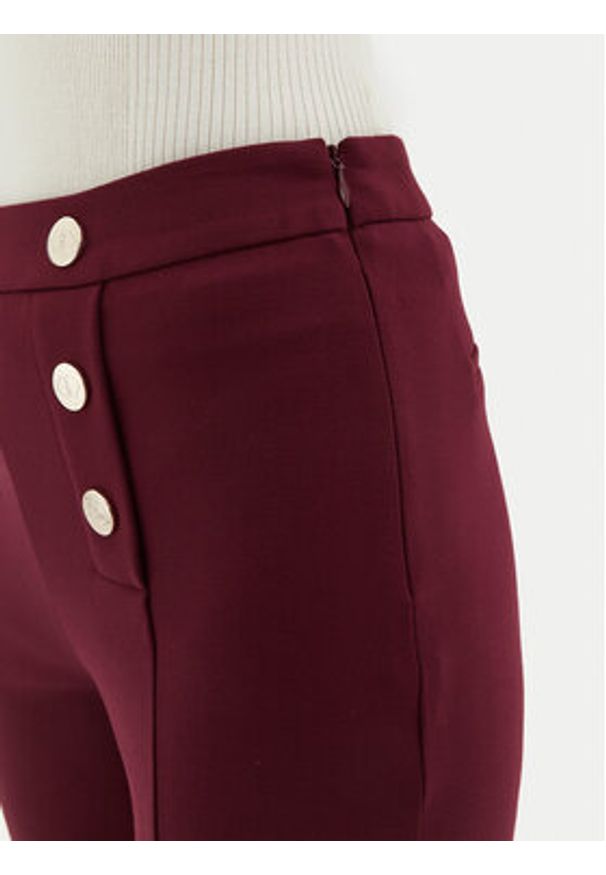 Motivi Spodnie materiałowe P040Q003468N Bordowy Flare Fit. Kolor: czerwony. Materiał: wiskoza