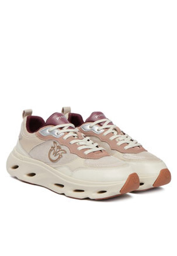 Pinko - PINKO Sneakersy PINK 09 Beżowy. Kolor: beżowy. Materiał: skóra