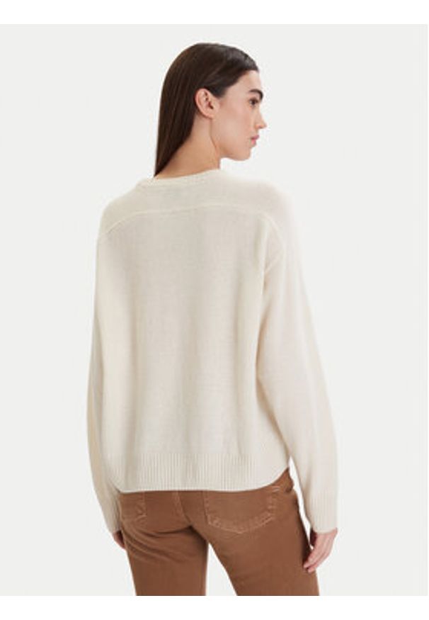 ViCOLO Sweter 77091F Écru Regular Fit. Materiał: kaszmir