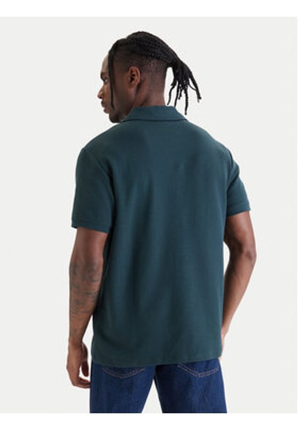 Calvin Klein Jeans Polo Easy Micro Waffle LV04RF205G Zielony Regular Fit. Typ kołnierza: polo. Kolor: zielony. Materiał: bawełna