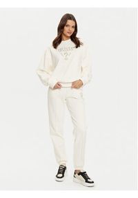 Guess Bluza V5RQ12 KC3D2 Écru Regular Fit. Materiał: syntetyk, bawełna
