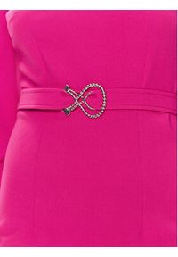 Nissa Sukienka koktajlowa RZ14405 Różowy Slim Fit. Kolor: różowy. Materiał: syntetyk. Styl: wizytowy