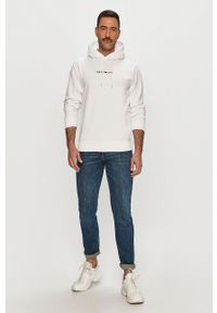 Tommy Jeans - Bluza. Okazja: na co dzień. Typ kołnierza: kaptur. Kolor: biały. Materiał: bawełna, poliester, dzianina. Wzór: aplikacja. Styl: casual #2