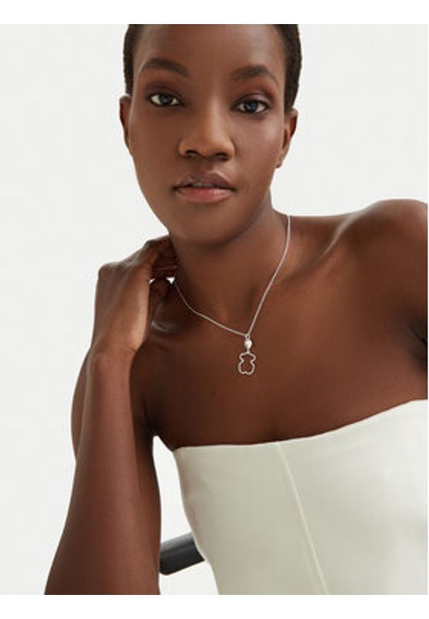 Tous - TOUS Naszyjnik New Silueta 1000118300 Srebrny. Materiał: srebrne. Kolor: srebrny