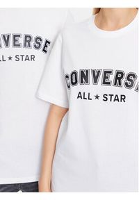 Converse T-Shirt Classic Fit All Star Center Front Tee 10024566-A04 Biały Regular Fit. Kolor: biały. Materiał: bawełna