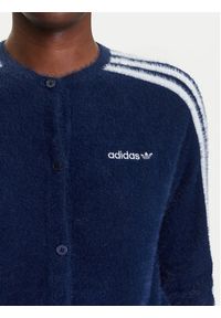 Adidas - adidas Kardigan Fluffy JW3644 Granatowy Regular Fit. Kolor: niebieski. Materiał: syntetyk #4