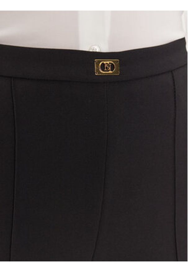 Elisabetta Franchi Spodnie materiałowe PA-076-51E2-V280 Czarny Regular Fit. Kolor: czarny. Materiał: syntetyk