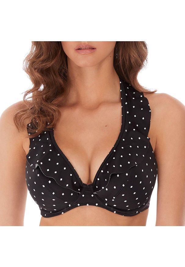 FREYA ACTIVE - Damski strój kąpielowy z fiszbinami i ramiączkami Freya Jewel cove. Kolor: czarny. Wzór: kropki