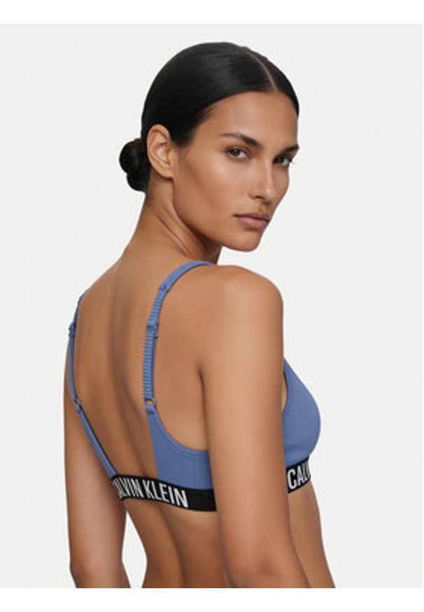 Calvin Klein Swimwear Góra od bikini LV00Q61211 Niebieski. Kolor: niebieski. Materiał: syntetyk