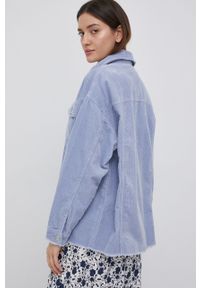 only - Only kurtka sztruksowa przejściowa oversize. Kolor: niebieski. Materiał: sztruks #5