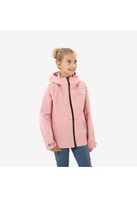 quechua - Kurtka turystyczna dla dzieci Quechua MH900 wodoodporna. Kolor: różowy. Materiał: poliester, materiał. Sezon: lato. Styl: sportowy. Sport: turystyka piesza #1