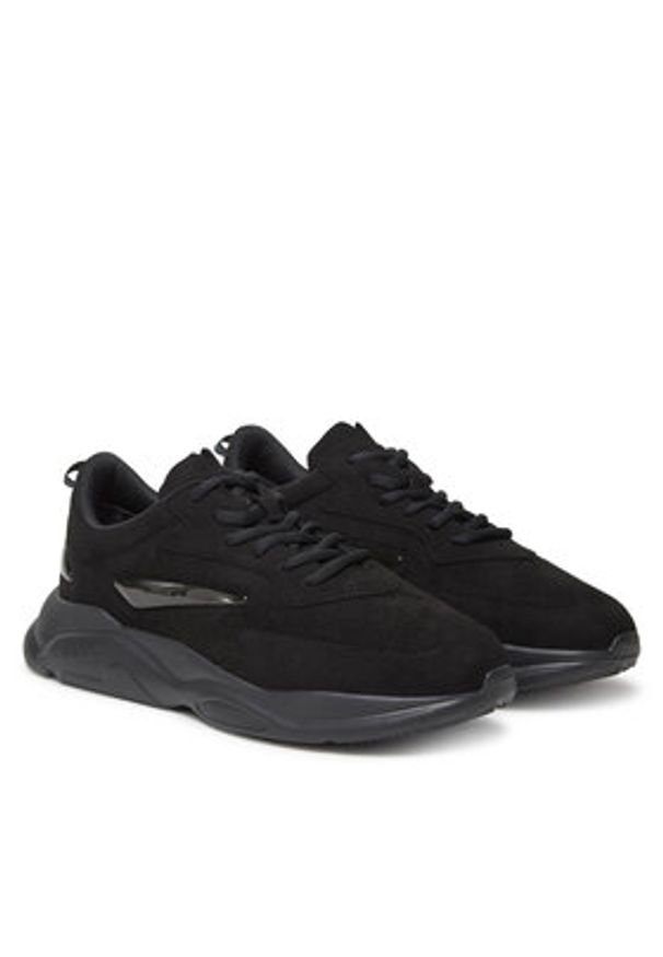 Hugo - HUGO Sneakersy Leon 50548504 Czarny. Kolor: czarny. Materiał: skóra