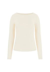 Guess Bluzka W6RP46 KA660 Écru Regular Fit. Materiał: syntetyk #3