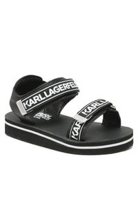 Karl Lagerfeld Kids Sandały Z19100 M Czarny. Kolor: czarny. Materiał: materiał