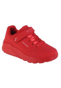 skechers - Buty sportowe Sneakersy dziewczęce, Skechers Uno Lite. Kolor: czerwony. Materiał: syntetyk, materiał. Szerokość cholewki: normalna. Sport: turystyka piesza