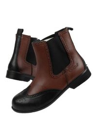 Buty robocze ochronne Lavoro 6036.42 brązowe czarne. Kolor: brązowy, wielokolorowy, czarny. Materiał: skóra. Szerokość cholewki: normalna #3