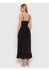 DeeZee Sukienka letnia Vibe On HSM016 Czarny Regular Fit. Kolor: czarny. Materiał: wiskoza. Sezon: lato #2