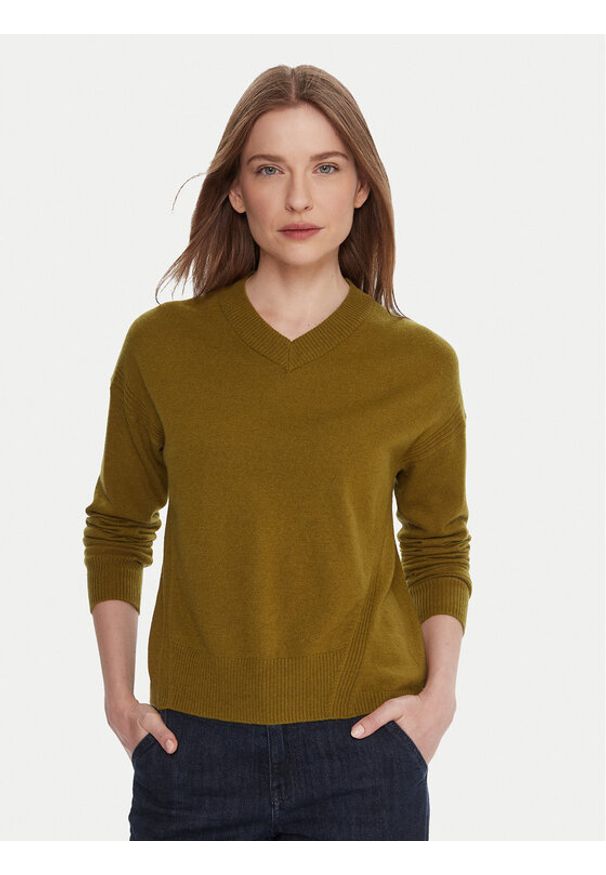 United Colors of Benetton - United Colors Of Benetton Sweter 102HD4032 Zielony Relaxed Fit. Kolor: zielony. Materiał: wiskoza