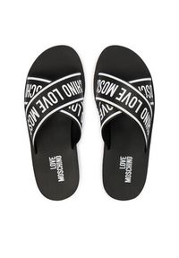 Love Moschino - LOVE MOSCHINO Klapki JA28334G0OIX7000 Czarny. Kolor: czarny. Materiał: skóra #4
