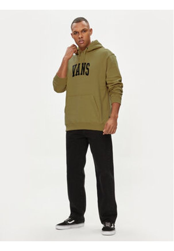 Vans Bluza Vans Arched Po VN000G0N Brązowy Regular Fit. Kolor: brązowy. Materiał: bawełna