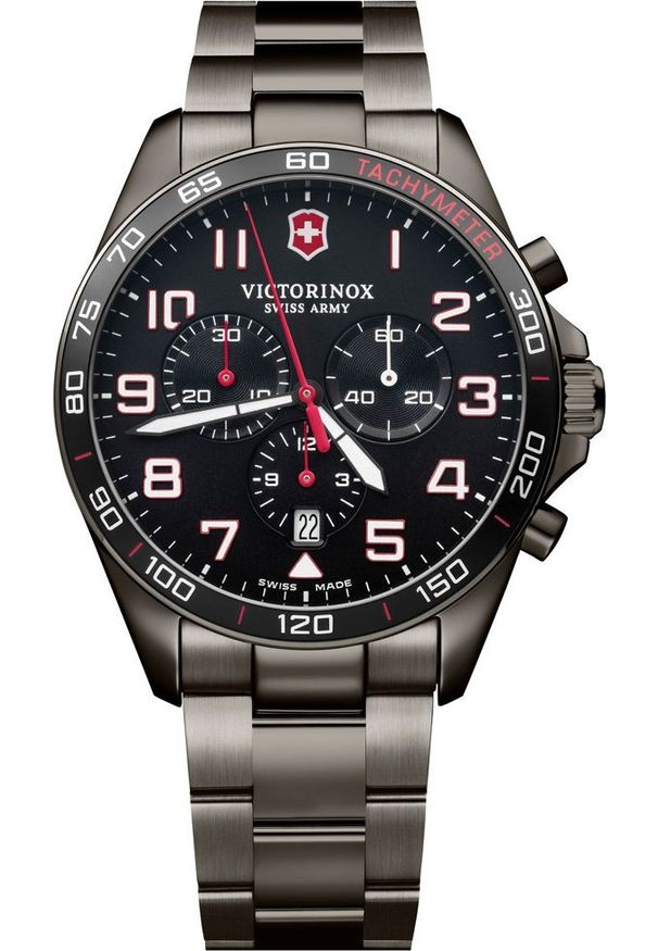 VICTORINOX - Zegarek Victorinox Zegarek męski Victorinox 241890 szary. Kolor: szary