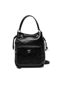 Pinko - PINKO Torebka Cargo Bucket Vitello Al 25-26 PLTT 105112 A2JC Czarny. Kolor: czarny. Materiał: skórzane