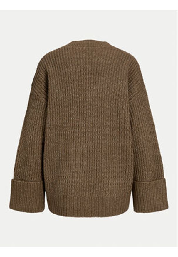 JJXX Sweter 12245453 Brązowy Relaxed Fit. Kolor: brązowy. Materiał: syntetyk