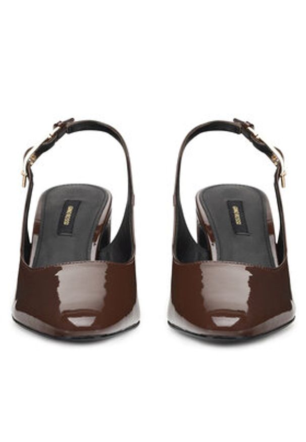 Gino Rossi - GINO ROSSI Czółenka JORDANA-115997 Brązowy. Kolor: brązowy. Materiał: skóra, lakier