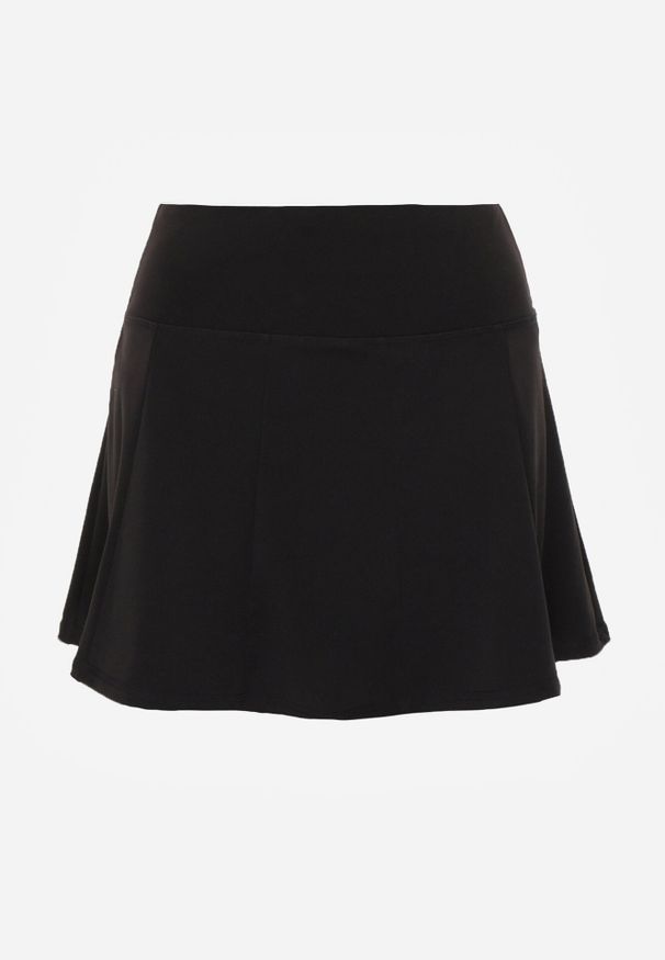 Born2be - Czarne Sportowe Spódnico-Szorty z Funkcjonalnymi Kieszonkami Natellea. Okazja: na spacer. Kolor: czarny. Materiał: materiał. Styl: sportowy