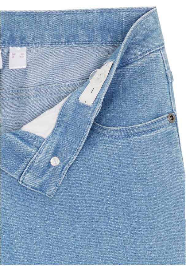 bonprix - Dżinsy dziewczęce bojówki. Kolor: niebieski