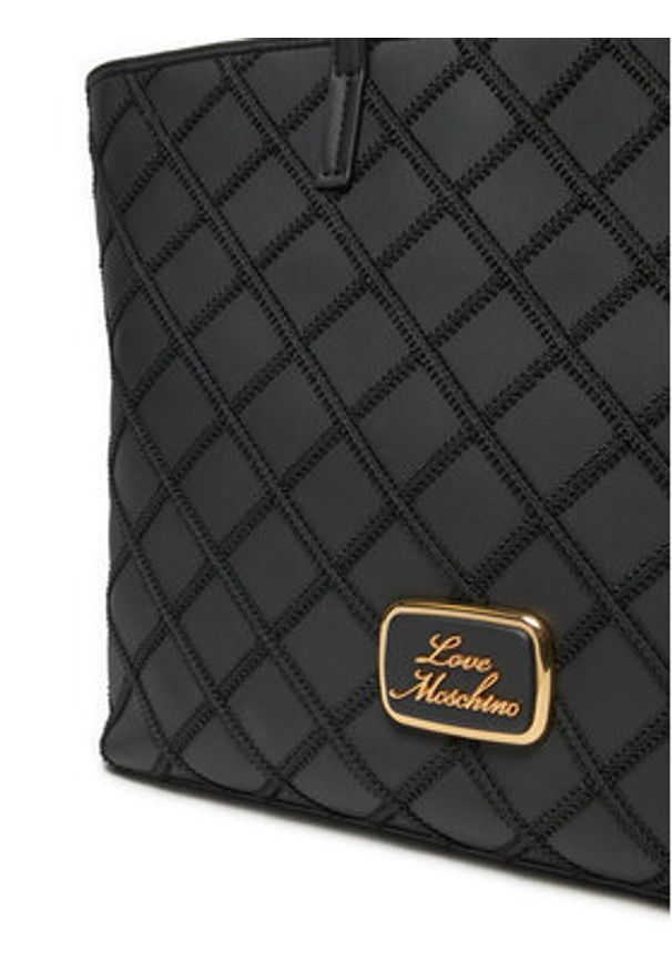 Love Moschino - LOVE MOSCHINO Torebka JC4307PP0LKK100A Czarny. Kolor: czarny. Materiał: skórzane
