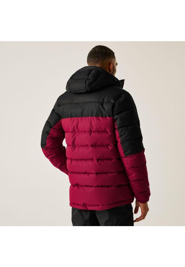 Regatta - Kurtka męska zimowa ocieplana Aldthorn. Kolor: czerwony, wielokolorowy, brązowy. Materiał: syntetyk, puch. Sezon: zima. Sport: turystyka piesza
