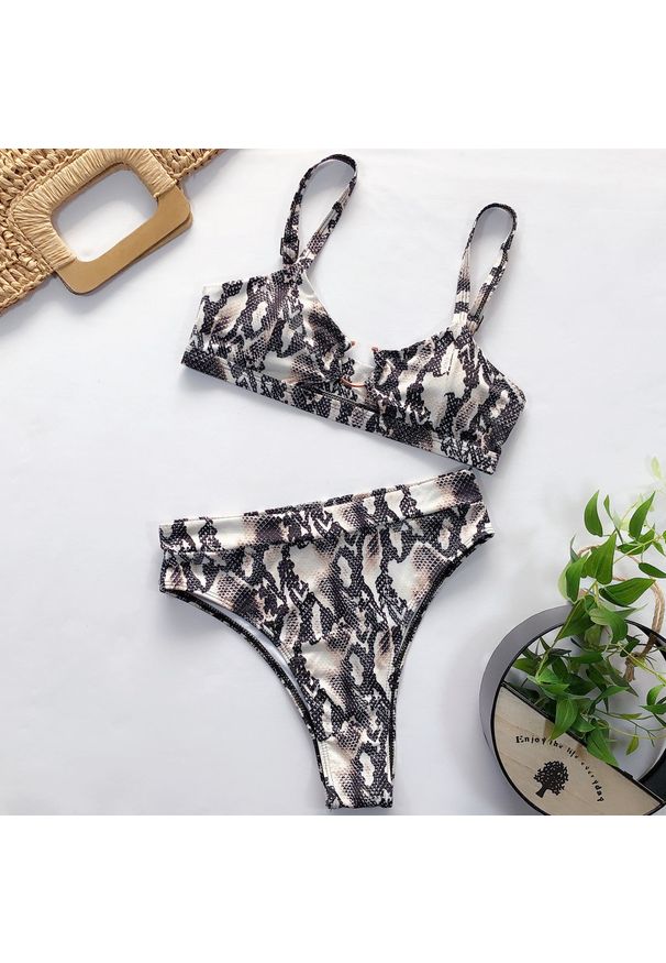 Intica - Strój kąpielowy dwuczęściowy z ozdobnym kółkiem na lato Antra. Materiał: materiał