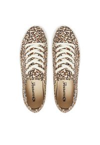 Superga Sneakersy Platform Leopard Print Brązowy. Kolor: brązowy. Materiał: materiał. Wzór: nadruk. Obcas: na platformie #4