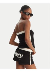 Juicy Couture Szorty sportowe Applique Terry JCWHS126315 Czarny Slim Fit. Kolor: czarny. Materiał: bawełna #6
