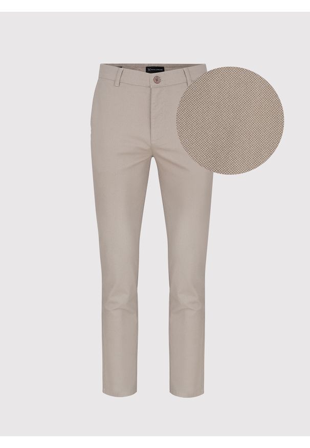 PAKO LORENTE – Męskie spodnie w kolorze beżowym P24SF-WX-001-E-S- Pako Lorente. Kolor: beżowy. Materiał: bawełna, elastan
