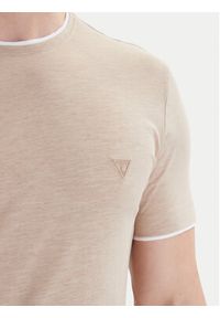 Guess T-Shirt F6GI06 K6XN4 Beżowy Slim Fit. Kolor: beżowy. Materiał: bawełna #3