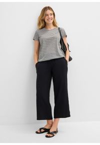 bonprix - Shirt z czystej bawełny. Kolor: czarny. Materiał: bawełna. Długość rękawa: krótki rękaw. Długość: krótkie #2