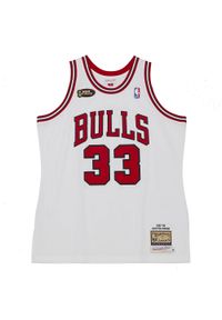 Mitchell & Ness - Autentyczna koszulka Chicago Bulls Scottie Pippen Finals 1997/98. Kolor: biały. Sport: koszykówka #1