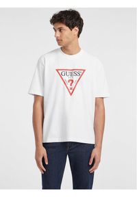 Guess Jeans T-Shirt 165535 Biały Classic Fit. Kolor: biały