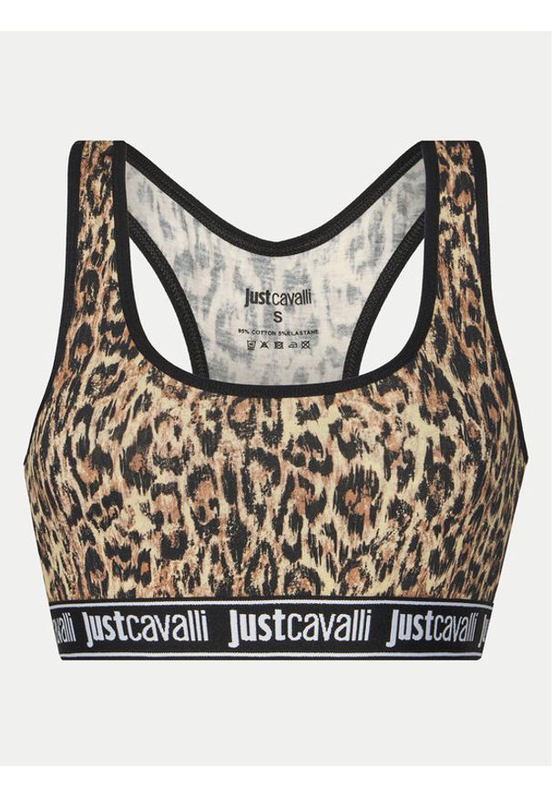 Just Cavalli Biustonosz top 78PAJU02 CJUT3 Brązowy. Kolor: brązowy. Materiał: bawełna