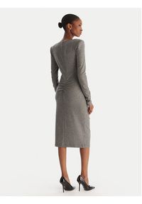 Pinko - PINKO Sukienka koktajlowa Almundena Abito 106126 A2ZU Szary Regular Fit. Kolor: szary. Materiał: syntetyk. Styl: wizytowy